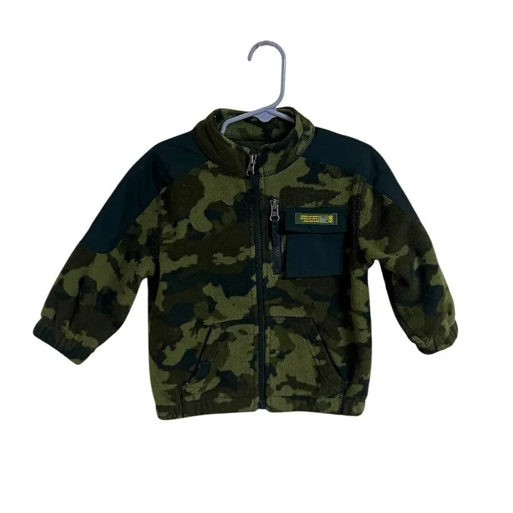 GAP Camo micro fleece Jacket 24M 24 Months